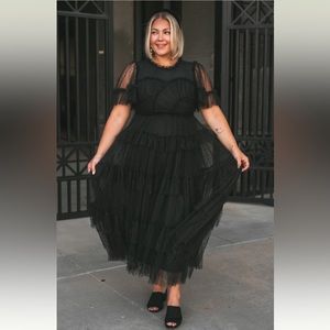 Ivy City Co Black Whimsical Dress Size 4X